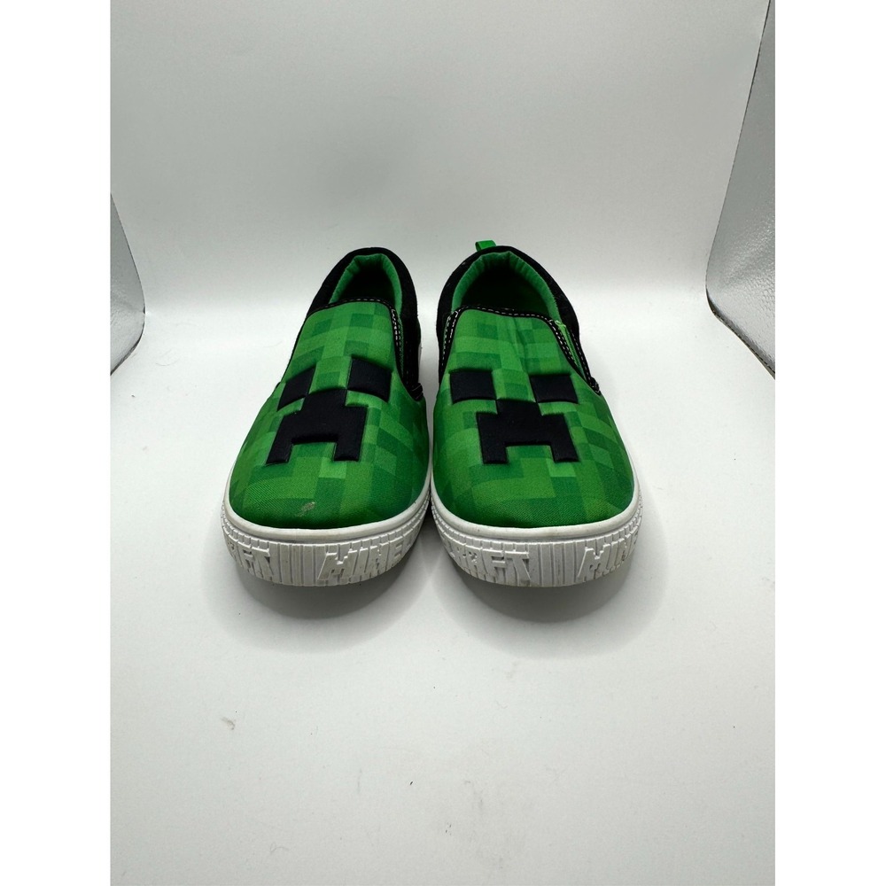 Minecraft Creeper Slip-On CBF5699AMT Boys 2 Sneaker Green Black Skateboard Shoes - Picture 5 of 10